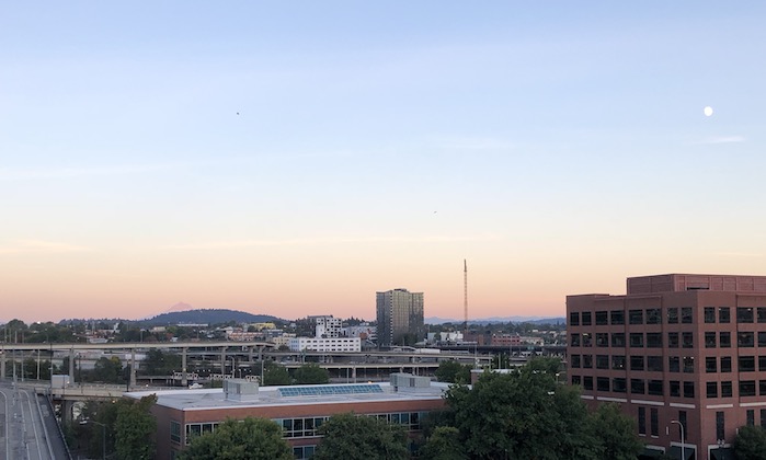 PDX at sunset