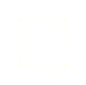 A line drawing representing the relationship of three data objects